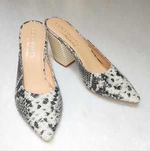 Leather Snakeskin Women's Block Heels by Matisse NWOT Animal Print